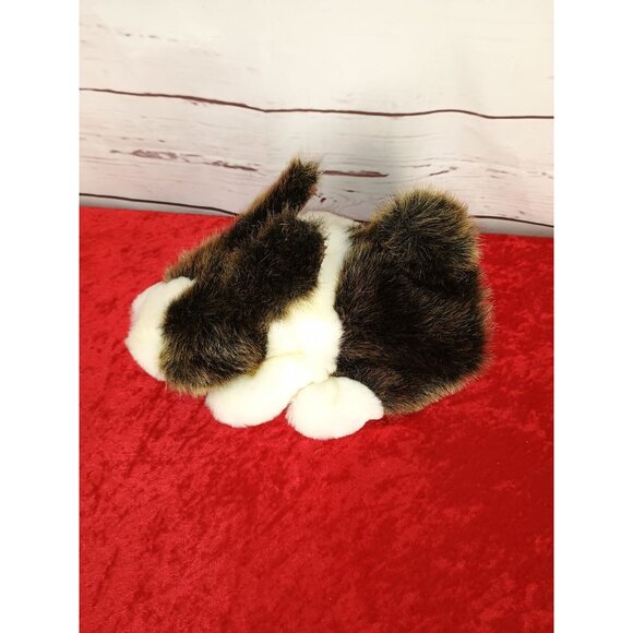 Realistic Plush Brown White Bunny Rabbit Hand Puppet - Picture 4 of 7